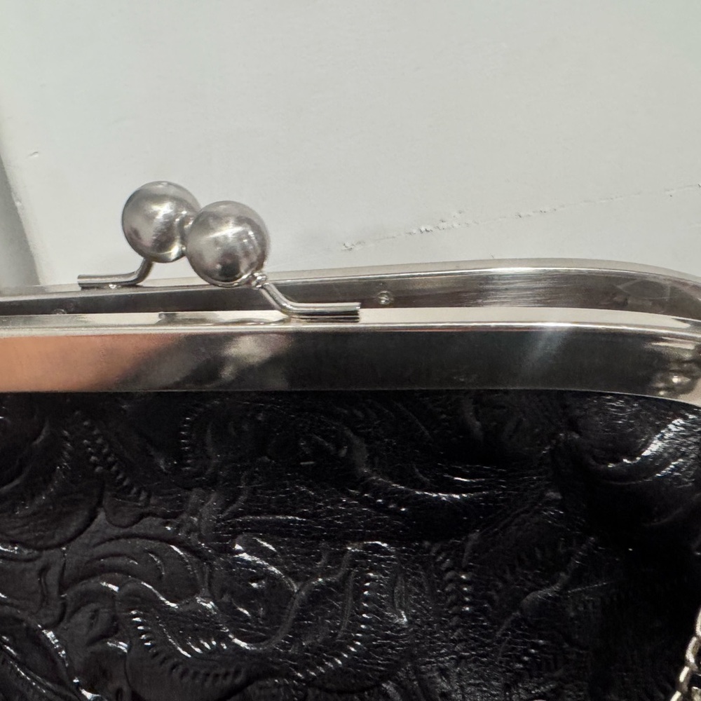 Patricia Nash  Black Chain Clutch coin purse  inspired - Picture 5 of 6